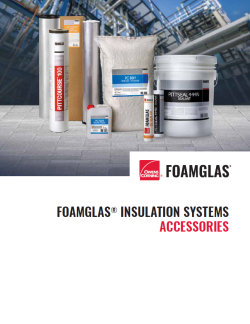 Foamglas Insulation Systems Accessories